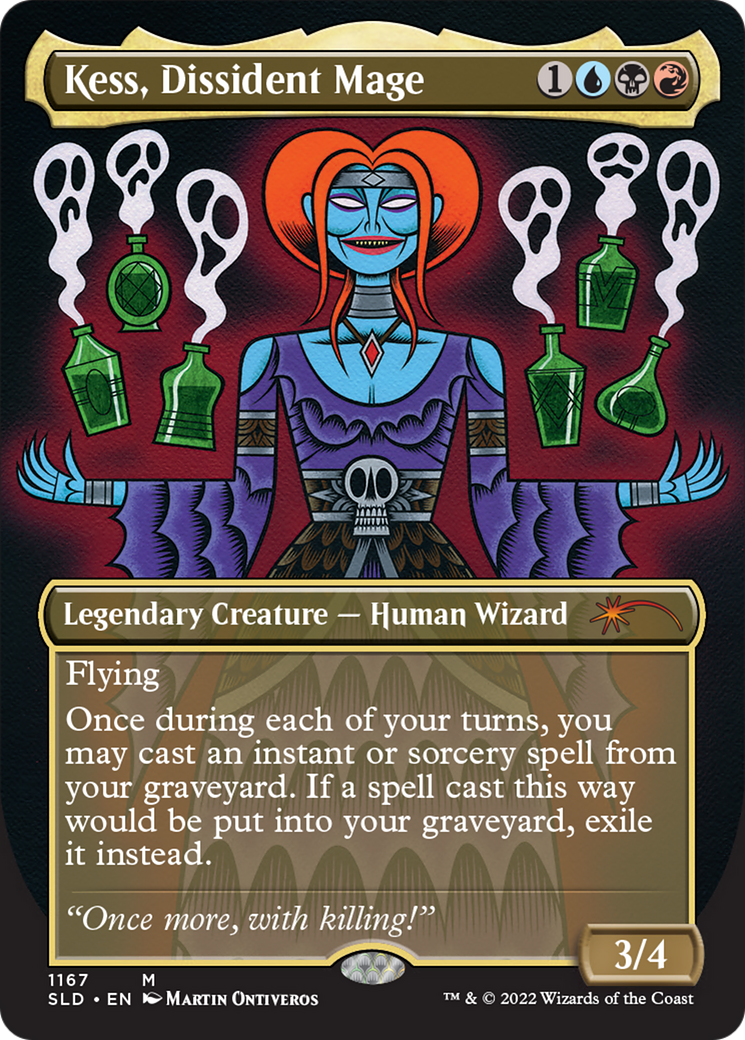 Kess, Dissident Mage (Borderless) [Secret Lair Drop Series] | Chromatic Games