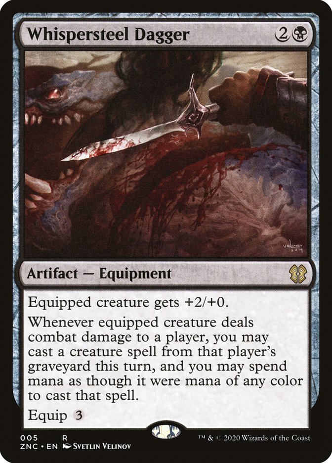 Whispersteel Dagger 5/142 (Commander: Zendikar Rising)  | Chromatic Games