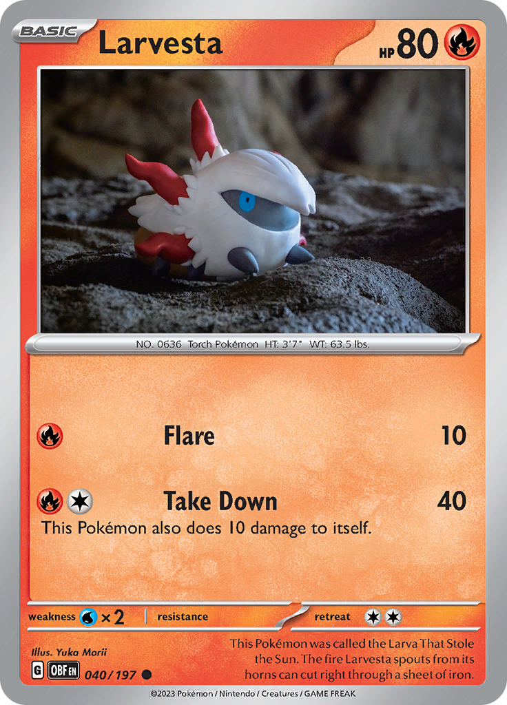 Larvesta (040/197) [Scarlet & Violet: Obsidian Flames] | Chromatic Games