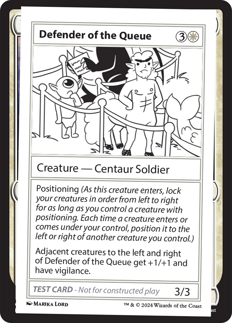 Defender of the Queue [Mystery Booster 2 Playtest Cards] | Chromatic Games