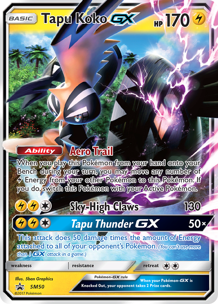 Tapu Koko GX (SM50) [Sun & Moon: Black Star Promos] | Chromatic Games