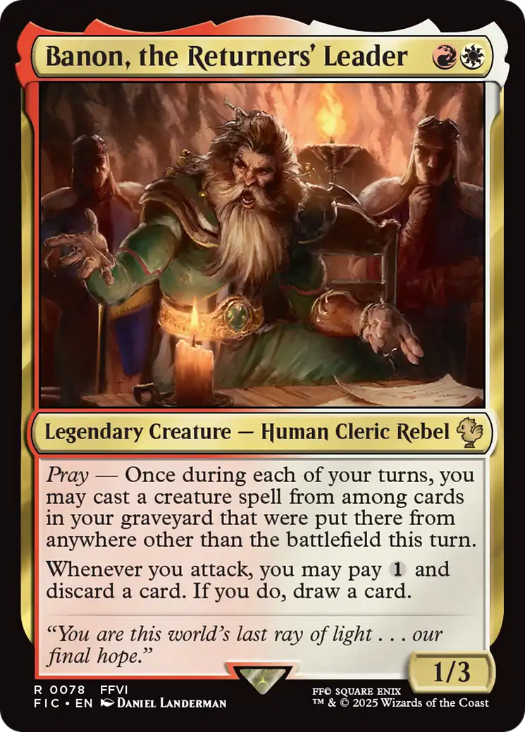Banon, the Returners' Leader [FINAL FANTASY Commander] | Chromatic Games