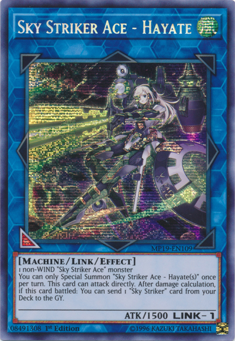 Sky Striker Ace - Hayate [MP19-EN109] Prismatic Secret Rare | Chromatic Games