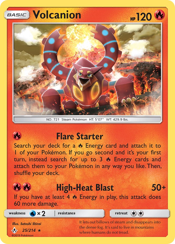 Volcanion (25/214) (Theme Deck Exclusive) [Sun & Moon: Unbroken Bonds] | Chromatic Games