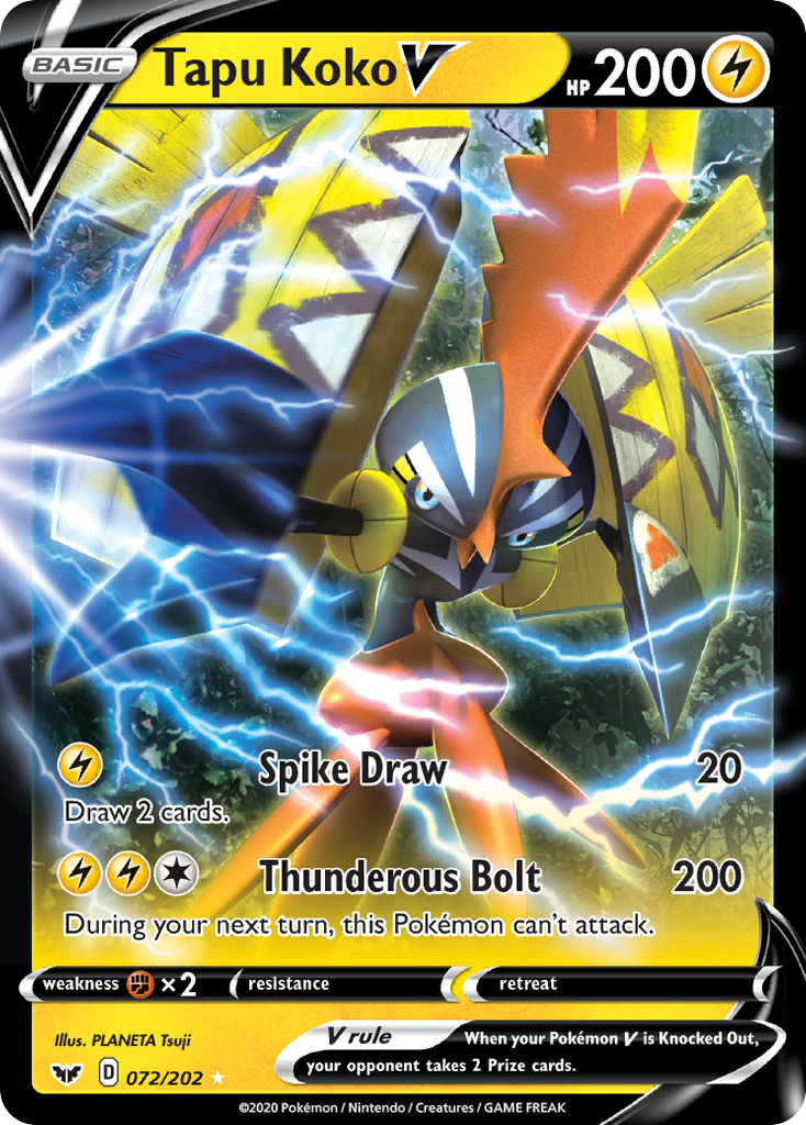 Tapu Koko V (072/202) [Sword & Shield: Base Set] | Chromatic Games