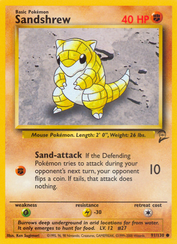 Sandshrew (91/130) [Base Set 2] | Chromatic Games