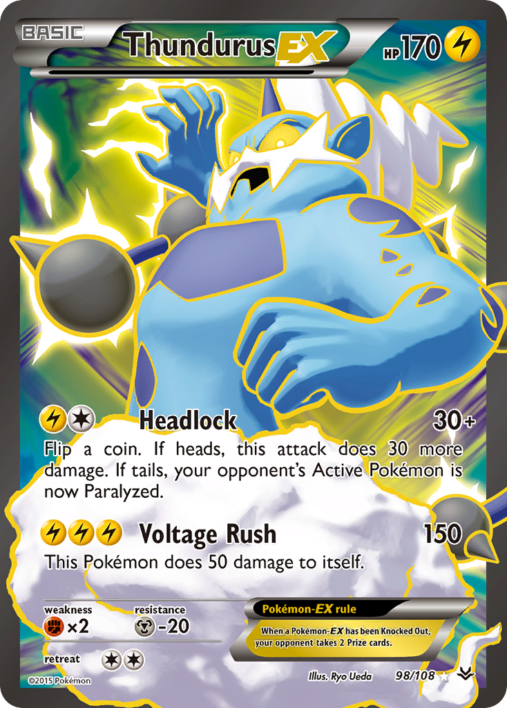 Thundurus EX (98/108) [XY: Roaring Skies] | Chromatic Games