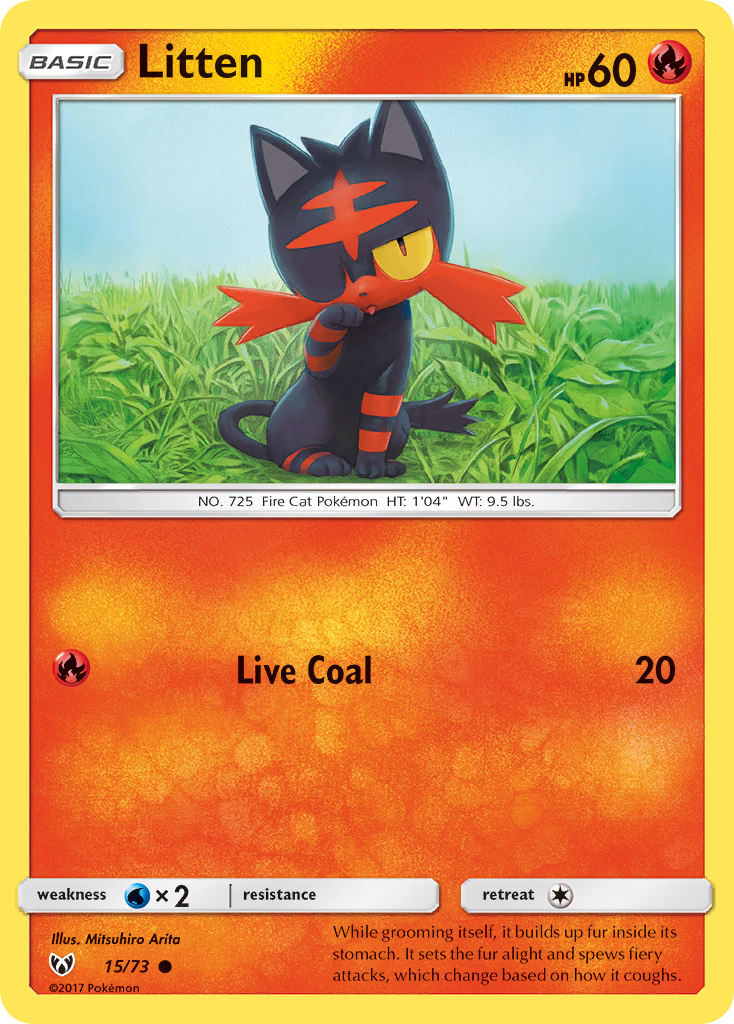 Litten (15/73) [Sun & Moon: Shining Legends] | Chromatic Games