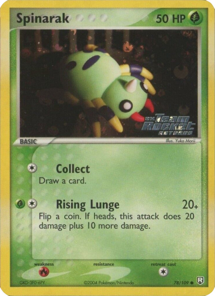 Spinarak (78/109) (Stamped) [EX: Team Rocket Returns] | Chromatic Games