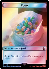 Dalek // Food (0057) Double-Sided Token (Surge Foil) [Doctor Who Tokens] | Chromatic Games