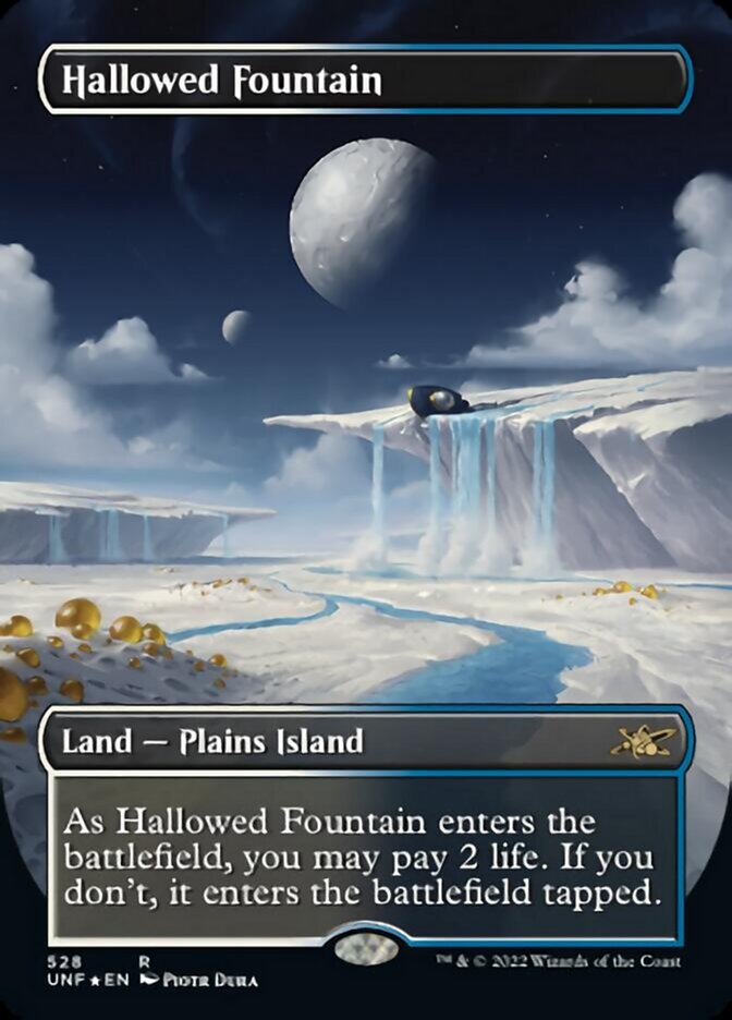 Hallowed Fountain (Borderless) (Galaxy Foil) [Unfinity] | Chromatic Games