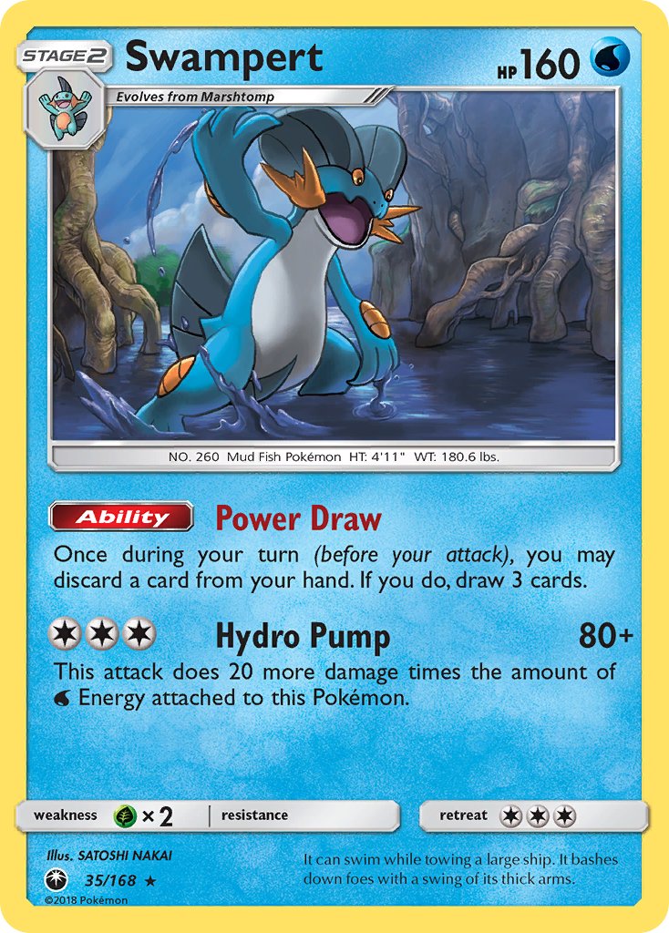 Swampert (35/168) (Theme Deck Exclusive) [Sun & Moon: Celestial Storm] | Chromatic Games