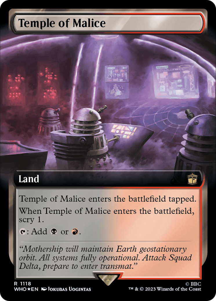 Temple of Malice (Extended Art) (Surge Foil) [Doctor Who] | Chromatic Games
