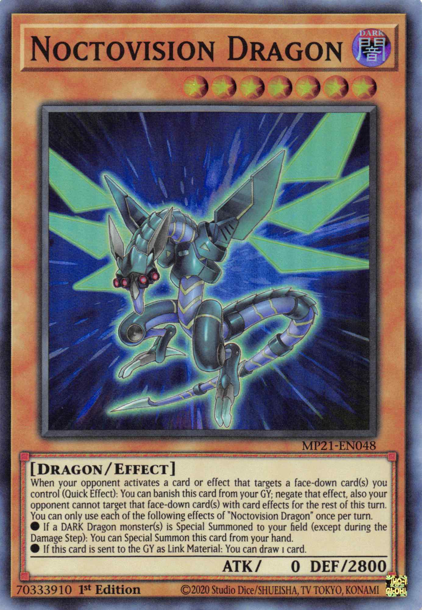 Noctovision Dragon [MP21-EN048] Super Rare | Chromatic Games