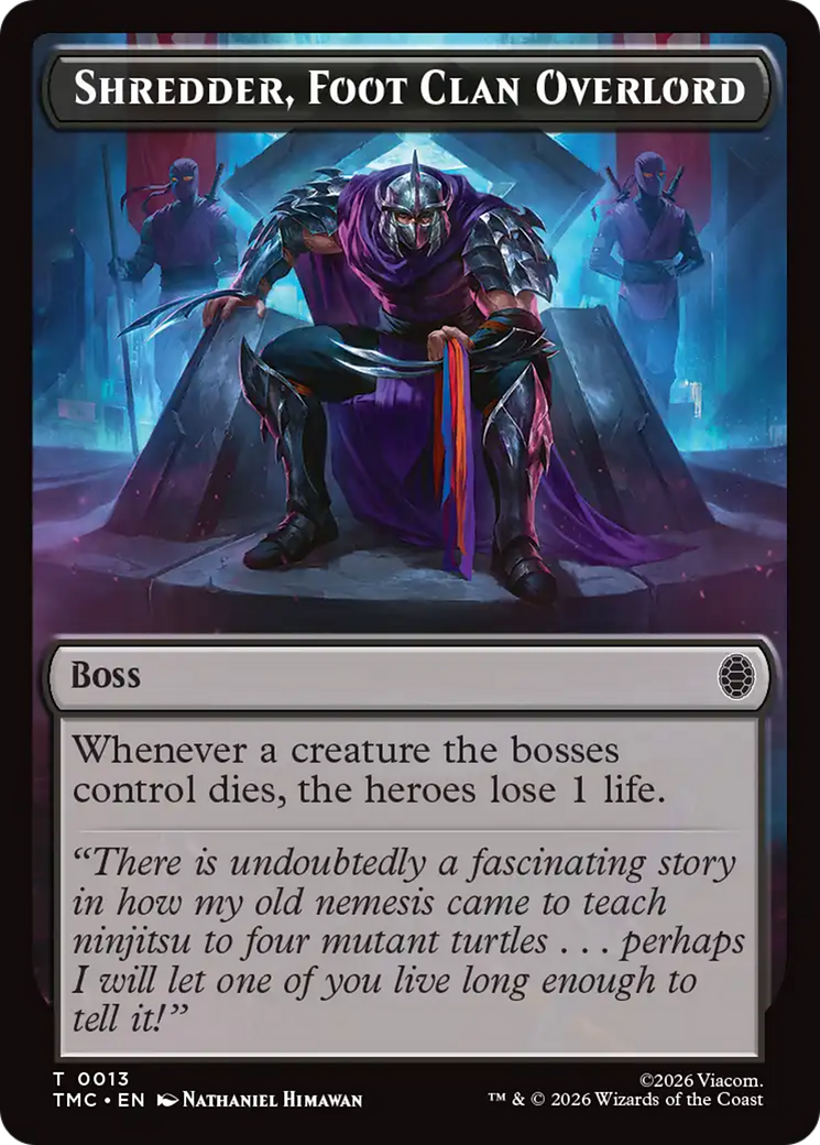 Shredder, Foot Clan Overlord [Teenage Mutant Ninja Turtles Commander Tokens] | Chromatic Games