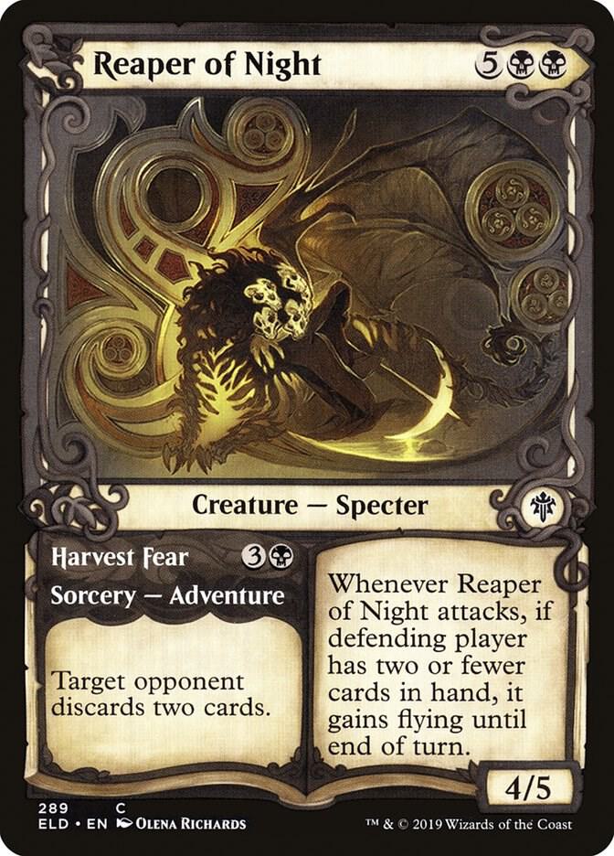 Reaper of Night // Harvest Fear 289/269 (Throne of Eldraine)  - Showcase Foil | Chromatic Games