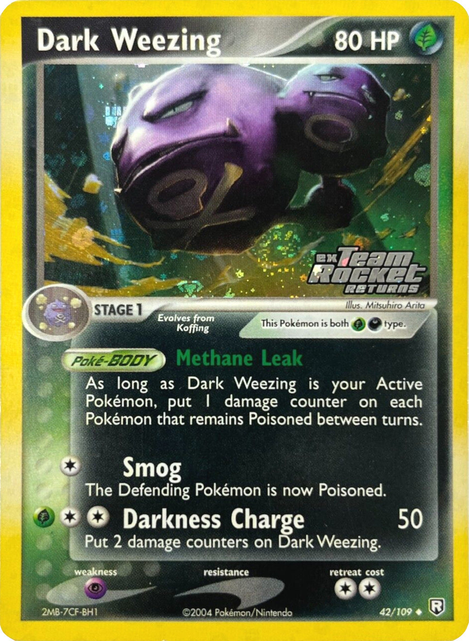 Dark Weezing (42/109) (Stamped) [EX: Team Rocket Returns] | Chromatic Games