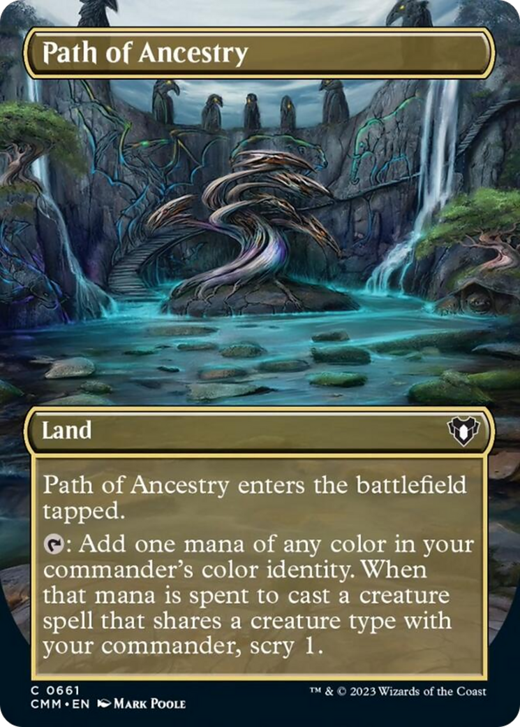 Path of Ancestry (Borderless Alternate Art) [Commander Masters] | Chromatic Games