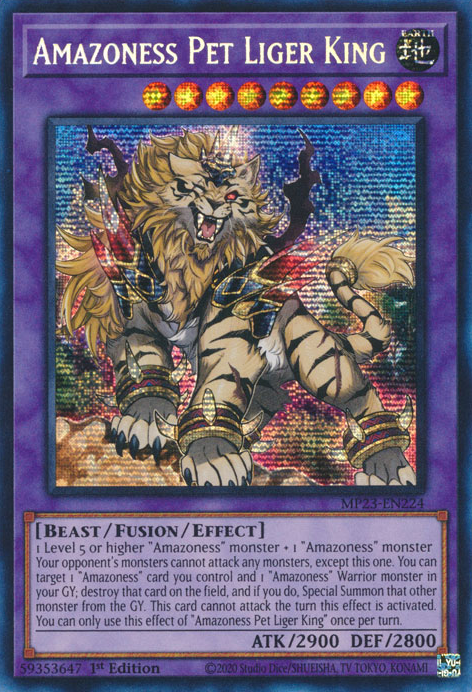 Amazoness Pet Liger King [MP23-EN224] Prismatic Secret Rare | Chromatic Games