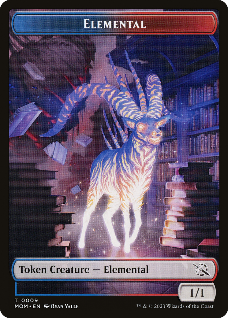 Elemental (09) // Spirit (13) Double-Sided Token [March of the Machine Tokens] | Chromatic Games