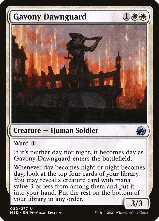 Gavony Dawnguard 20/277 (Innistrad: Midnight Hunt)  | Chromatic Games