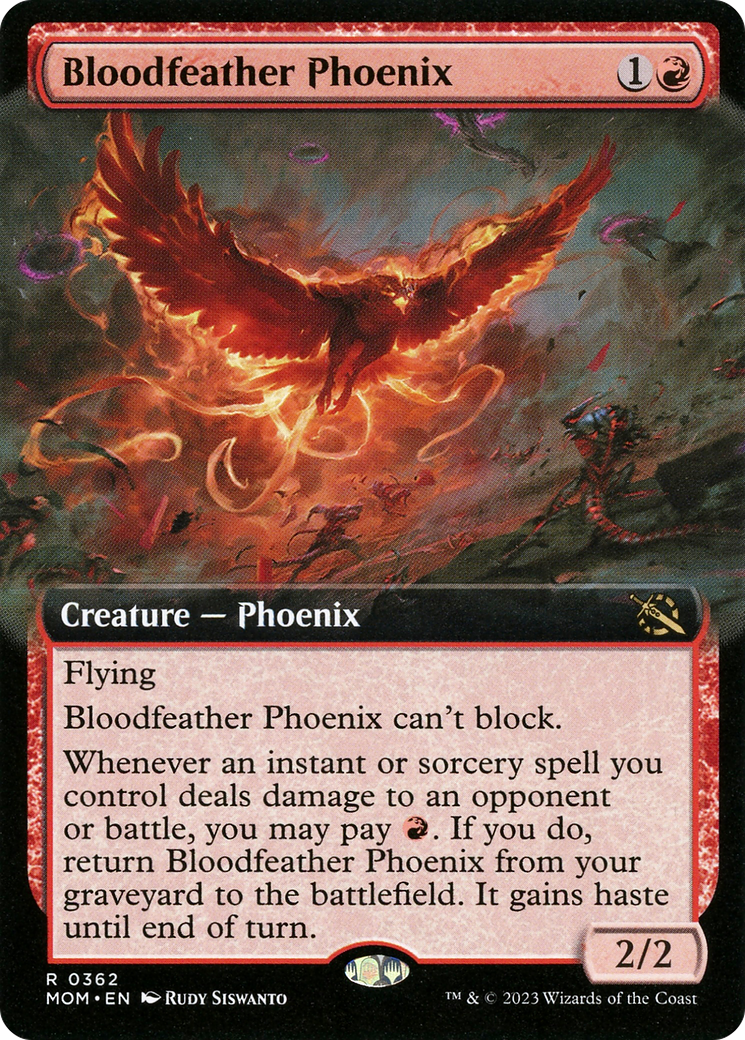 Bloodfeather Phoenix (Extended Art) [March of the Machine] | Chromatic Games