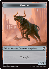 Golem (0014) // Golem (0015) Double-Sided Token [Aetherdrift Tokens] | Chromatic Games