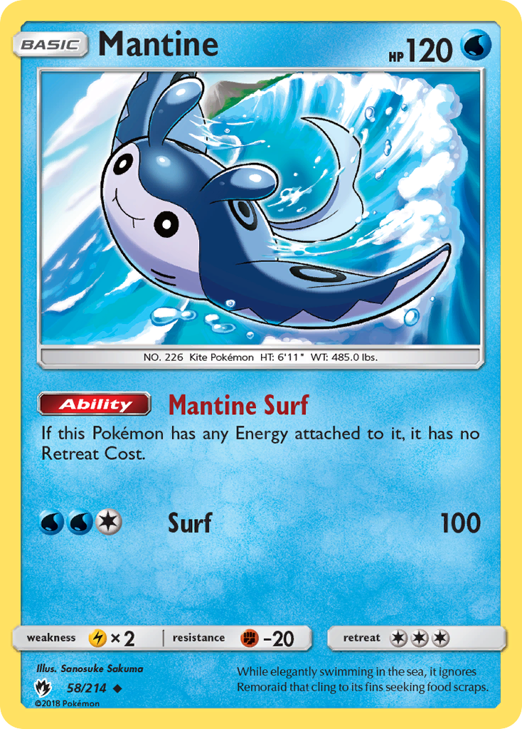 Mantine (58/214) [Sun & Moon: Lost Thunder] | Chromatic Games