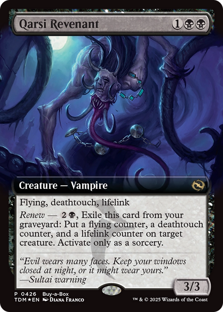 Qarsi Revenant (Extended Art) (Buy-A-Box) [Tarkir: Dragonstorm Promos] | Chromatic Games