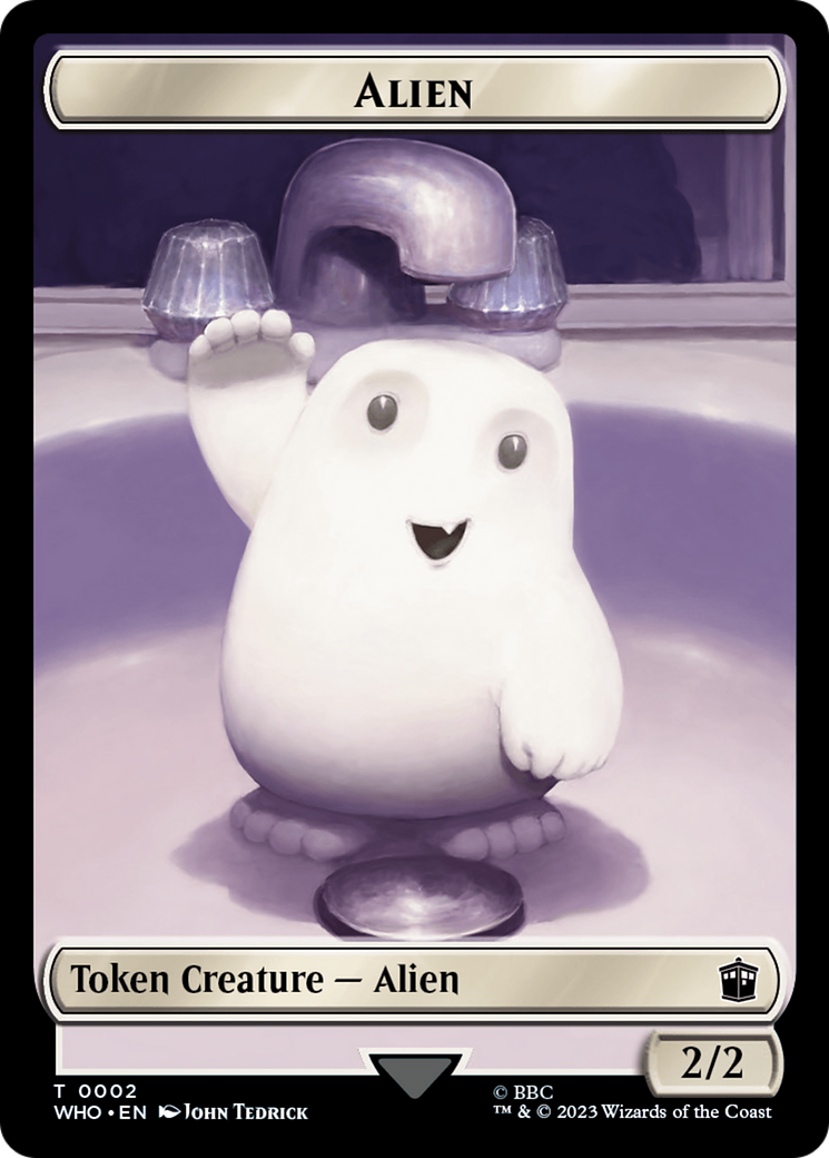 Alien // Food (0025) Double-Sided Token [Doctor Who Tokens] | Chromatic Games