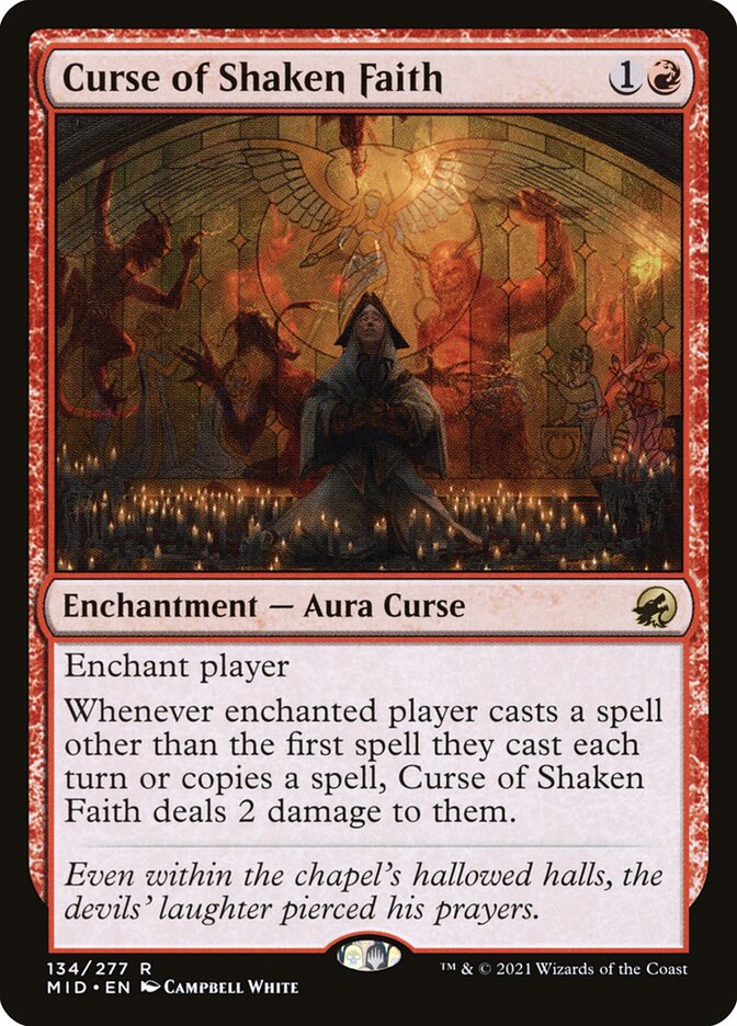 Curse of Shaken Faith 134/277 (Innistrad: Midnight Hunt)  | Chromatic Games