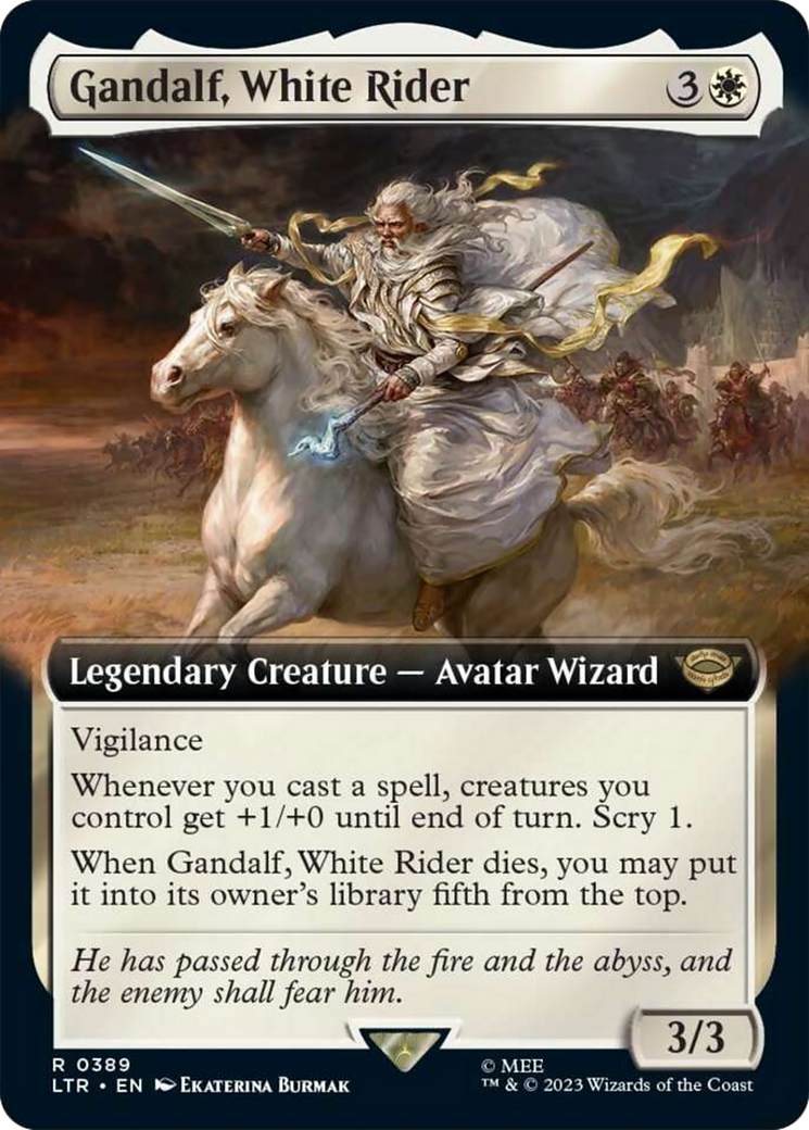 Gandalf, White Rider (Extended Art) [The Lord of the Rings: Tales of Middle-Earth] | Chromatic Games