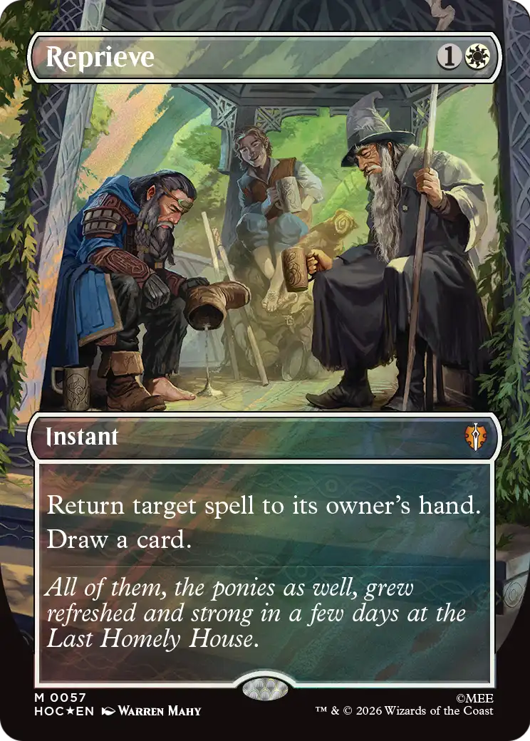 Reprieve (Borderless) (Surge Foil) [The Hobbit: Eternal-Legal] | Chromatic Games