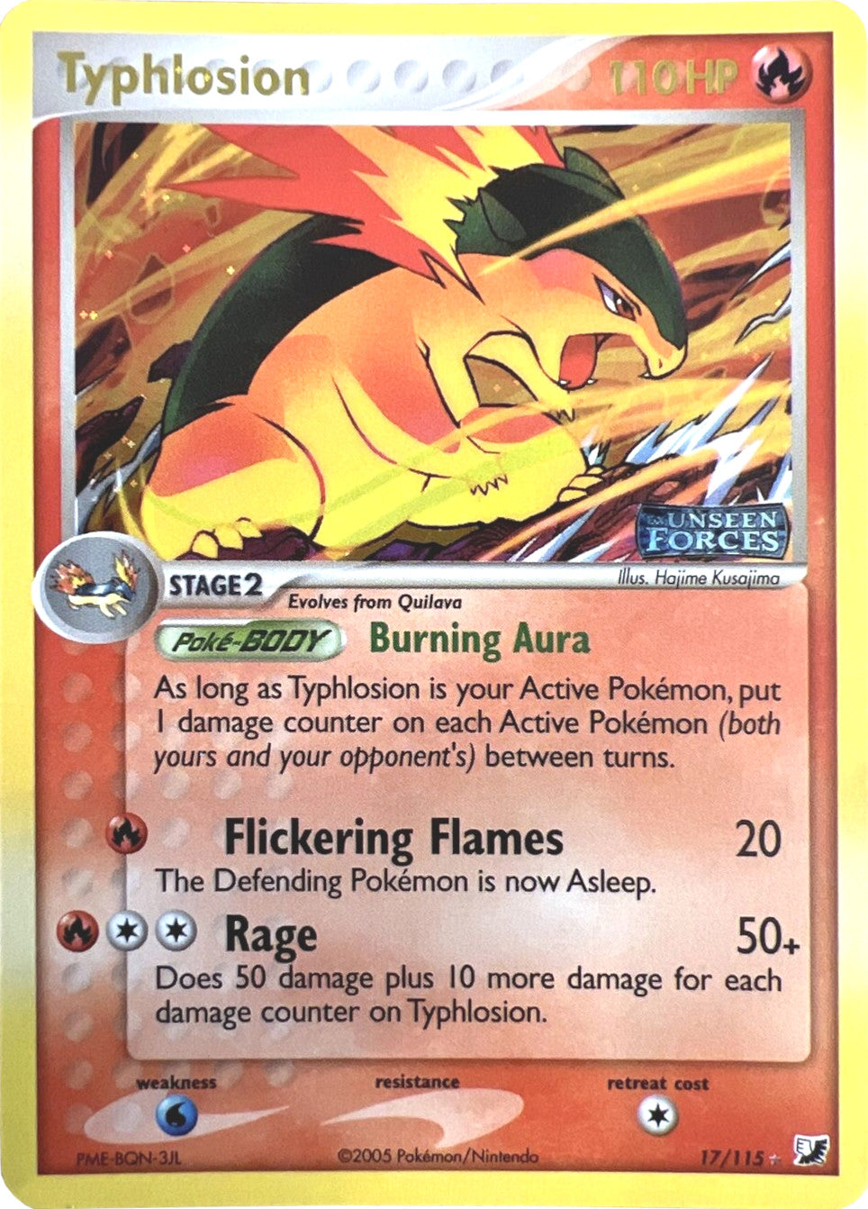 Typhlosion (17/115) (Stamped) [EX: Unseen Forces] | Chromatic Games