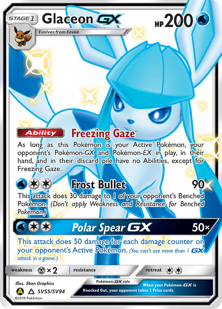 Glaceon GX (SV55/SV94) [Sun & Moon: Hidden Fates - Shiny Vault] | Chromatic Games