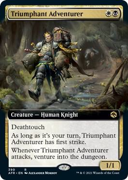 Triumphant Adventurer Extended Art 390 (Adventures in the Forgotten Realms)  | Chromatic Games