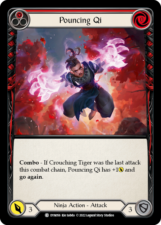 Pouncing Qi (Red) [DYN056] (Dynasty)  Rainbow Foil | Chromatic Games