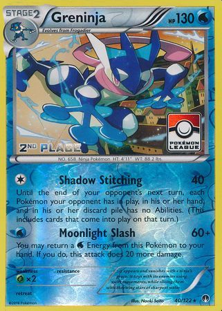 Greninja (40/122) (League Promo 2nd Place) [XY: BREAKpoint] | Chromatic Games