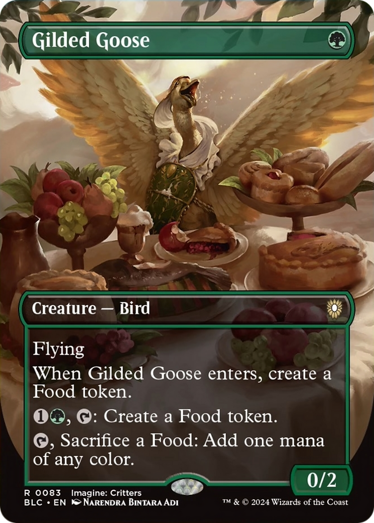 Gilded Goose (Borderless) [Bloomburrow Commander] | Chromatic Games