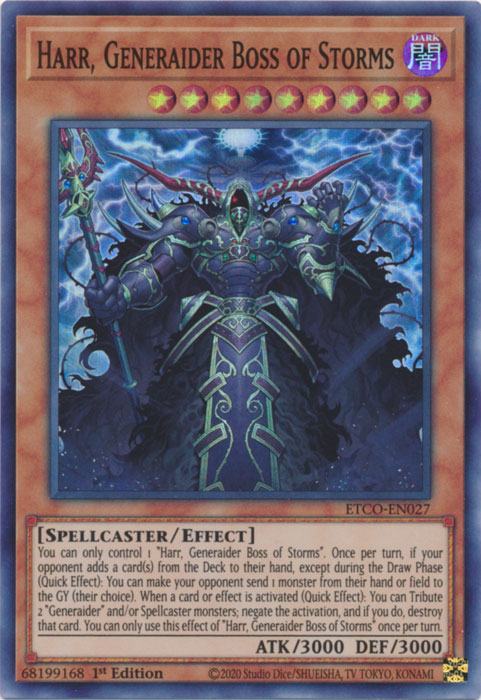 Harr, Generaider Boss of Storms [ETCO-EN027] Super Rare | Chromatic Games