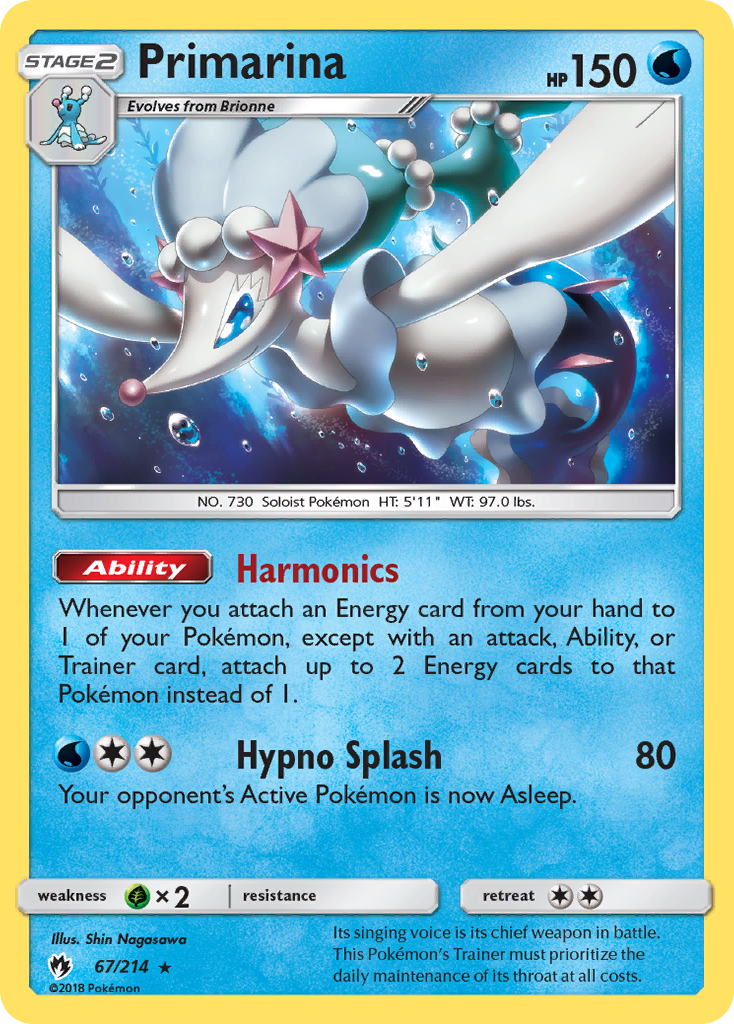 Primarina (67/214) [Sun & Moon: Lost Thunder] | Chromatic Games