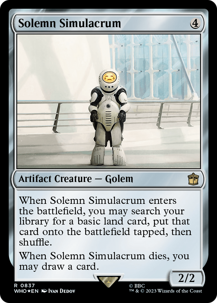 Solemn Simulacrum (Surge Foil) [Doctor Who] | Chromatic Games