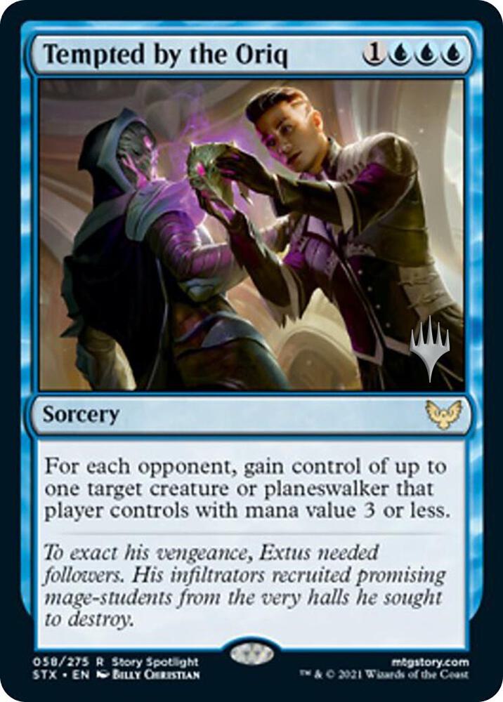 Tempted by the Oriq 58p/180 (Promo Pack: Strixhaven)  - Foil | Chromatic Games