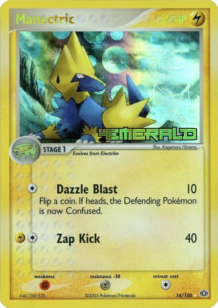 Manectric (16/106) (Stamped) [EX: Emerald] | Chromatic Games