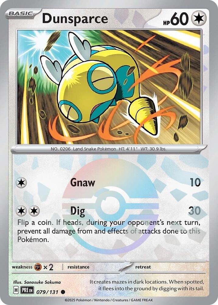 Dunsparce (079/131) (Poke Ball Pattern) [Scarlet & Violet: Prismatic Evolutions] | Chromatic Games