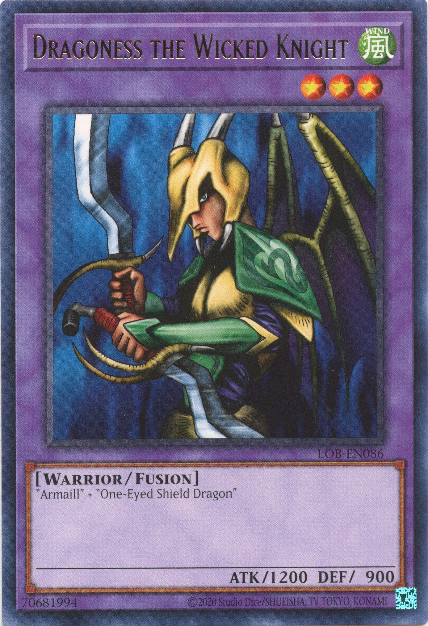 Dragoness the Wicked Knight (25th Anniversary) [LOB-EN086] Rare | Chromatic Games