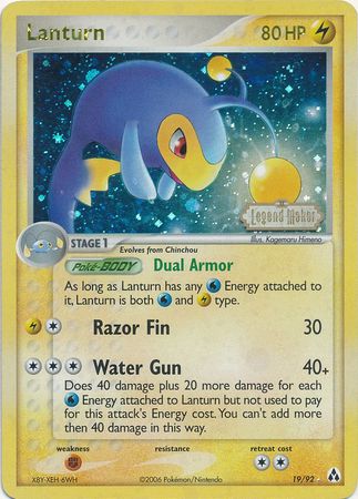 Lanturn (19/92) (Stamped) [EX: Legend Maker] | Chromatic Games