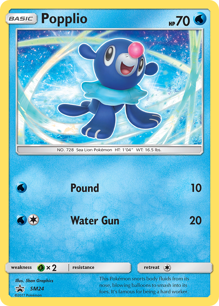 Popplio (SM24) [Sun & Moon: Black Star Promos] | Chromatic Games