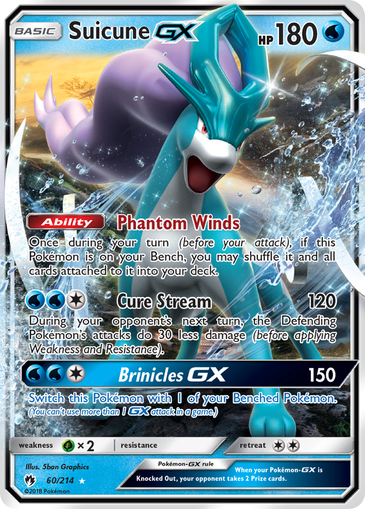 Suicune GX (60/214) [Sun & Moon: Lost Thunder] | Chromatic Games