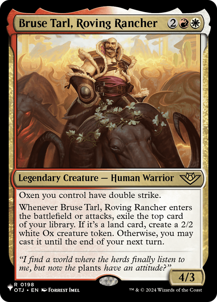 Bruse Tarl, Roving Rancher (OTJ) [The List] | Chromatic Games
